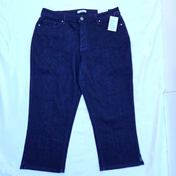 Croft & Barrow capri mid rise denim jeans women's size 14A classic stretch NWT - Picture 3 of 15